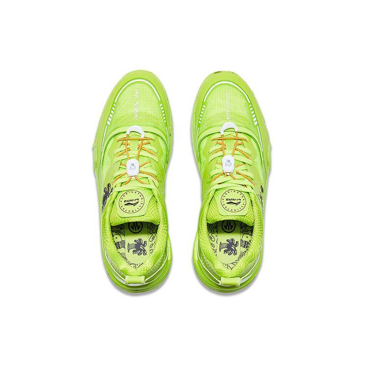 Li Ning Steven Harrington X  Ling Teng Skateboard Series Lightweight High Resilience Low Top Skate Shoes Men Skate Shoes Juice-Green AEPT019-1