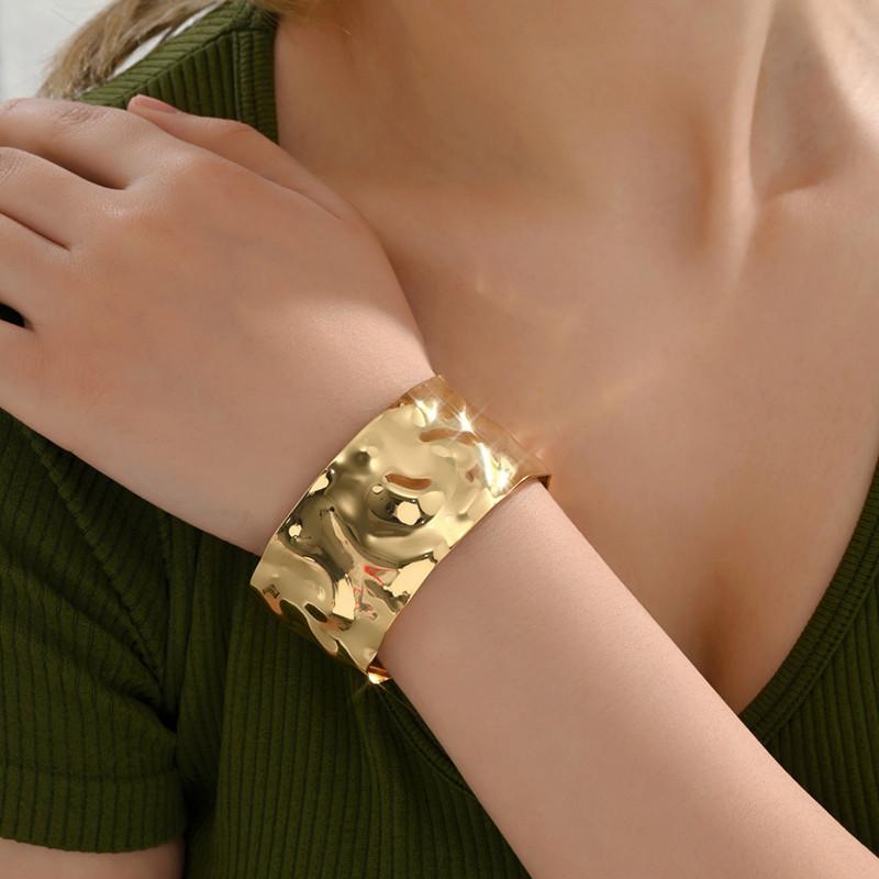 1 Stück Breitgewinde Manschette Offen Legierung Armband Punk Damen Verstellbares Handgelenk Zubehör Schmuck Geeignet für Festival Kleidung Geschenke