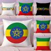 Ethiopia Historical Flag Cushion Cover Plush Fabric Soft Double-Sided Printed Invisible Zipper Sofa Pillow Case Home Decor