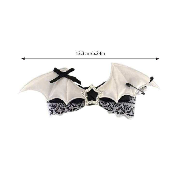 Bat Wing Hair Clip for Female Dark Series Hair Pin 2000s Anime Hair Barrettes Side Clip Girl Halloween Theme Hair Decors