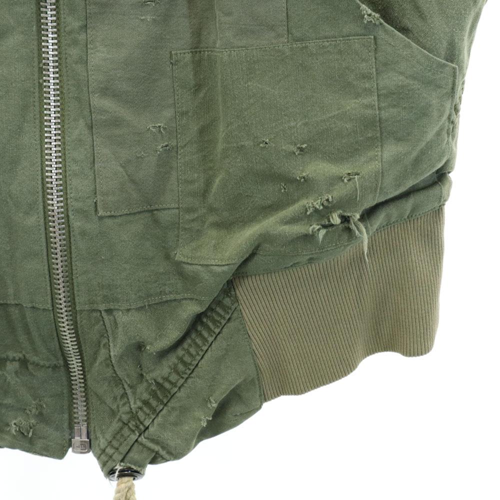 GREG LAUREN Made in USA Long sleeve Zip jacket 1 Khaki Men's Used