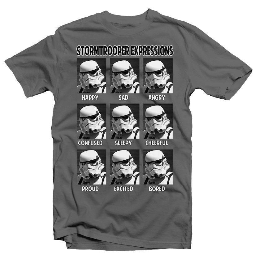 

Expressions of Stormtrooper Jedi Master funny grey t-shirt 9375 S разноцветный