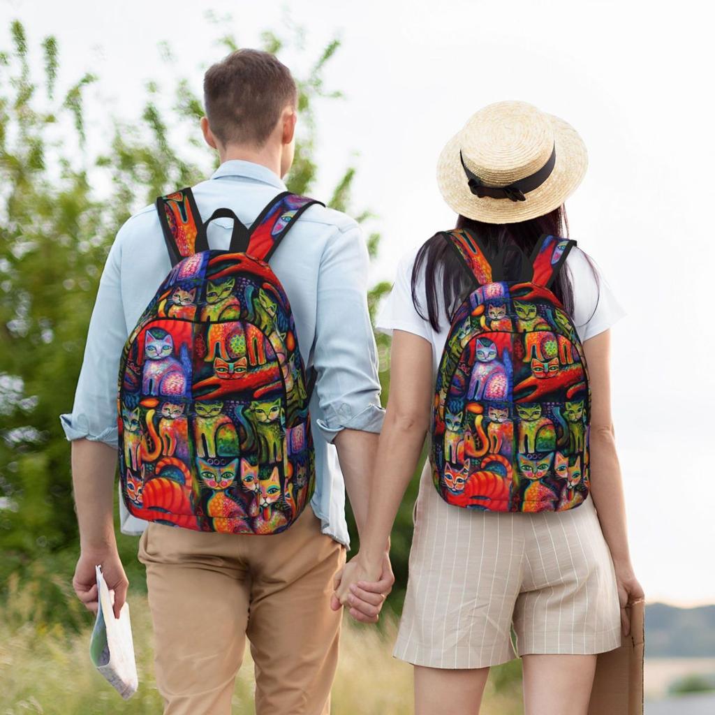 Cute Kittens Backpack Hot Sale Daypack Large Capacity Children BookBag School Bag Shoulder Bags for Men Women