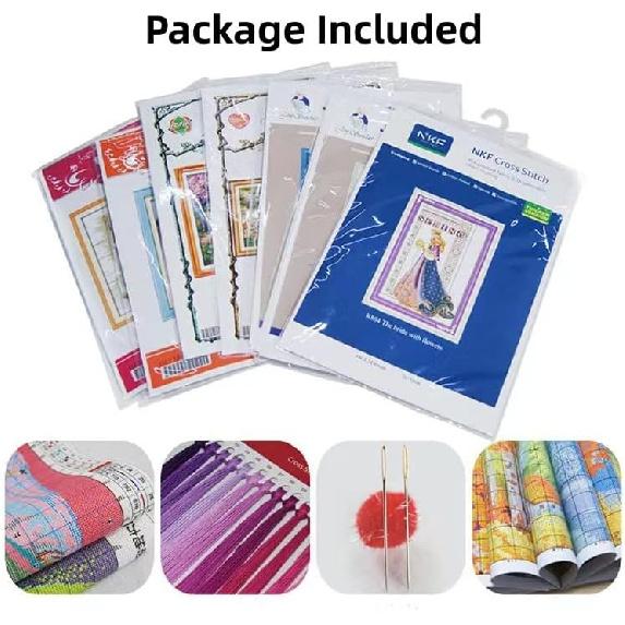 Generic Counted Easy Cross Stitch Kits Sea Turtle Color Stamped Embroidery for Starter Kits DIY 11CT Stamped Patterns Embroidery Needlework Kit
