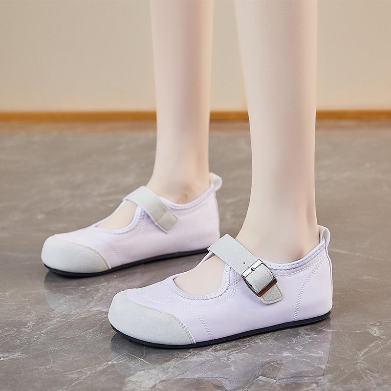 

Мода 2025 Новая горячая распродажа Мэри Джейн Женские балетки Уличные неглубокие Туфли с ремешком и пряжкой Мягкая подошва Балетки Лаконичные Удобные Повседневные Туфли для ходьбы 35 фиолетовый