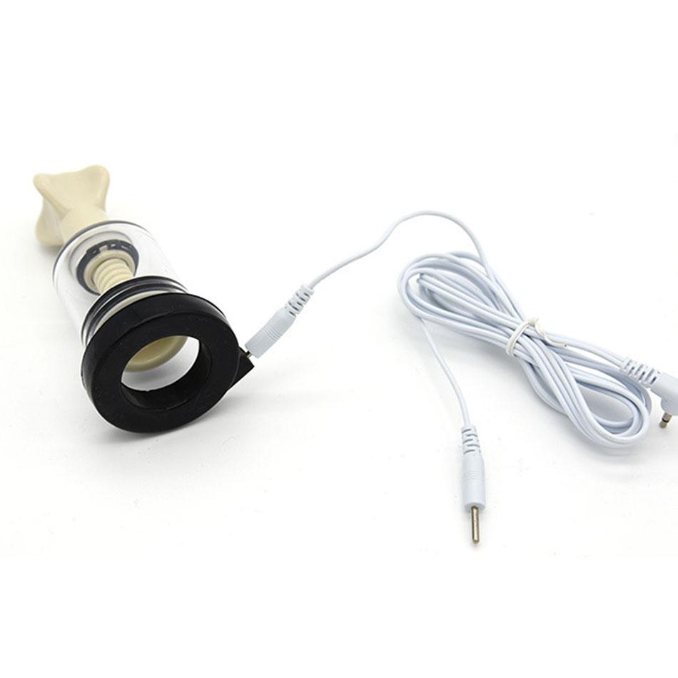 Electric Shock Nipple Vacuum Sucker Pump BDSM Bondage Electric Stimulation Physiotherapy Breast Booster Adult Sex Toys for Women