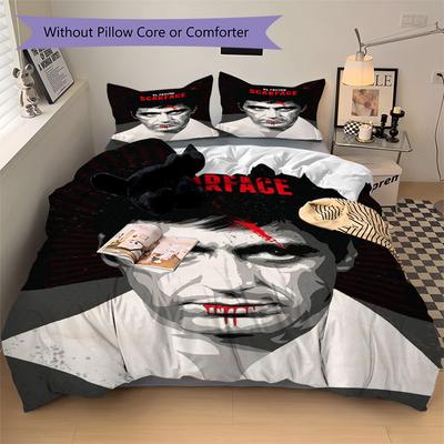 Scarface Poster Bedding 3 Piece Set Hd Print Duvet Cover Pillowcases For Teens Adult Bedroom Decoration Christmas Gift C921183