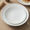 Dehua White Porcelain Disc Tableware Plate Household Dish Plate High-end Creative Hotel Restaurant Dish Plate Western