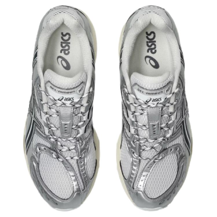 Asics Gel-Nimbus 10.1 Metallic Pack Comfortable Versatile Low-Top Casual Running Shoes Unisex sneaker Silver 1203A820-100