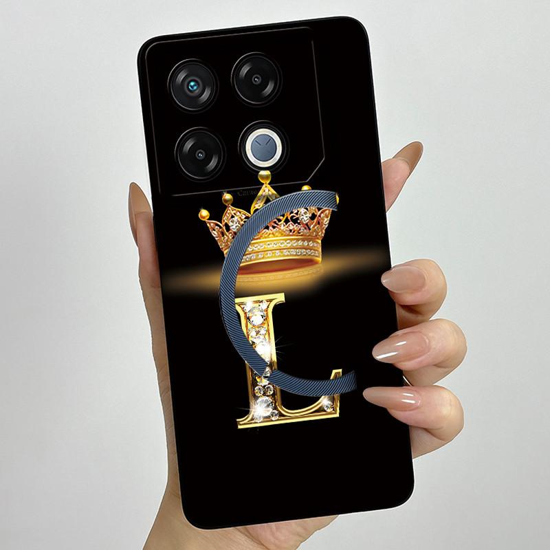 For Infinix GT 20 Pro Case Luxury Crown Letter Soft Silicone Back Cover For Infinix GT20 Pro GT20Pro Coque Infinix X6871 Fundas