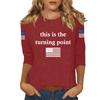Women's Casual Fashionable Sexy Comfortable Neck Three-Quarter Sleeve Top