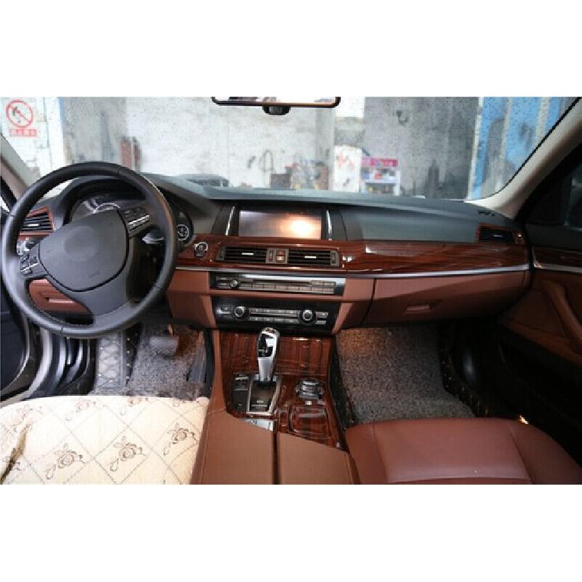 Fit For BMW 5 Series 2011-2017 Wood Grain Inner Steering Wheel Lower Cover Trim
