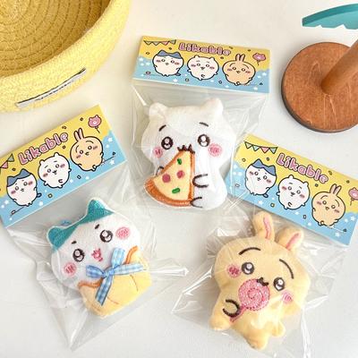 Popular 3Pcs Chiikawa Cute Plush Animation Doll Pendant Brooch Backpack Keychain Decoration Pendant Birthday Gifts