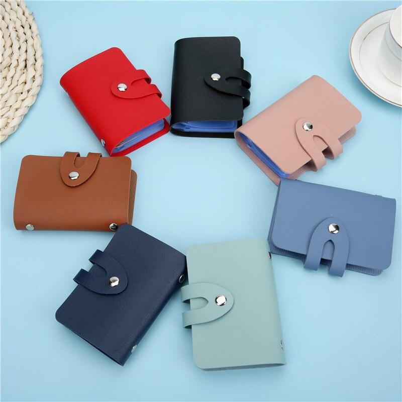 1pc Borsa porta carte d'identità aziendale Borsa in pelle di moda Studenti Lavoratore Infermiera Copertura protettiva per carta di credito 24 slot