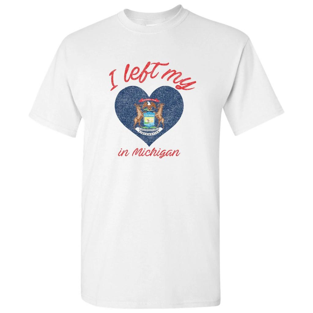 I Left My Heart In Michigan - Hometown Pride T-Shirt - White