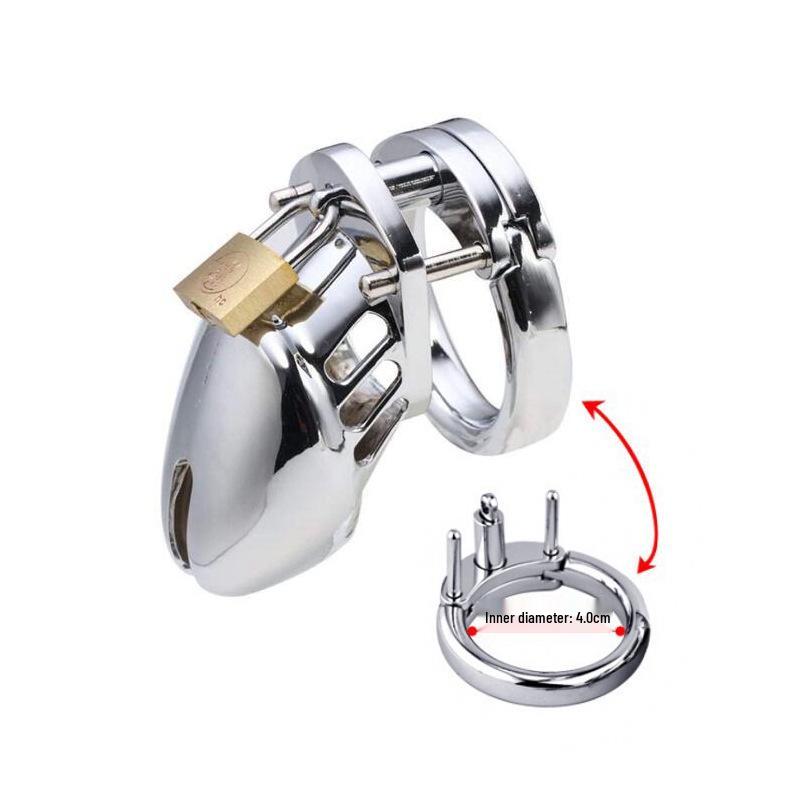Male Chastity Lock CB6000sm: Metal Birdcage Seminal Vesicle Restraint Sex Toy