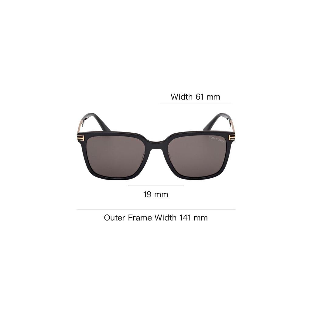 TF Full Frame Design Rectangular Sunglasses Men sunglasses Black FT1183