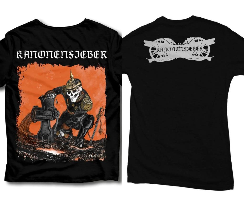 Rock Punk Tops Gothic Dark Heavy Metal Tshirt Kanonenfieber Pirnt Oversized Casual Cotton Streetwear FeUnisex Unisex Clothes Unisex