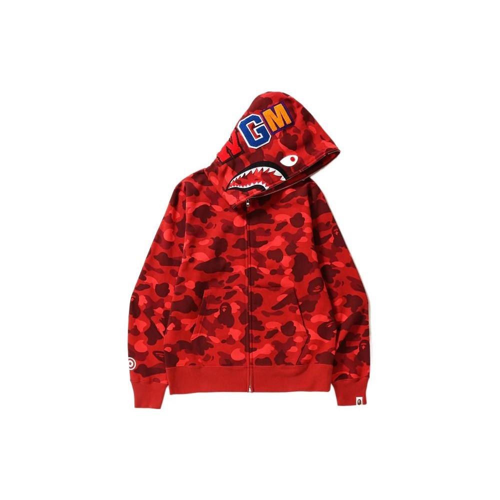 BAPE Krāsu Kamuflāžas Haizivs Pilna Rāvējslēdzēja