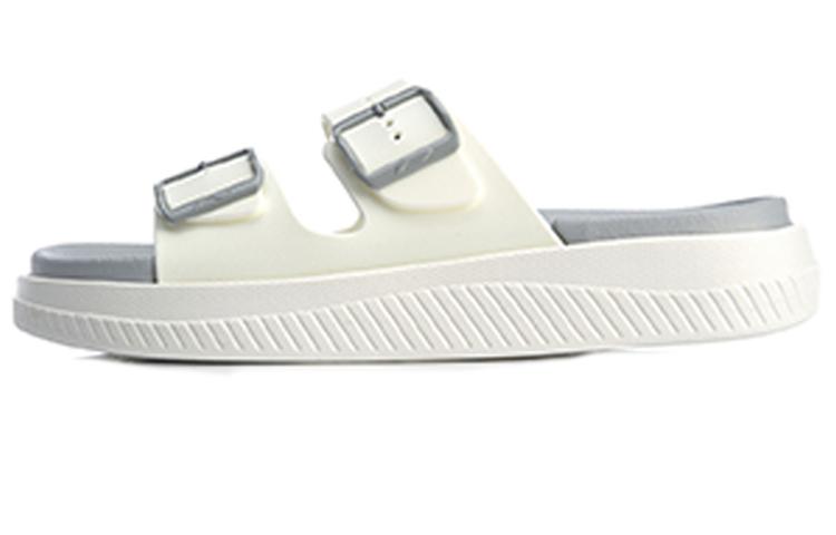 Li Ning Women's White Clap Comfortable Slip Resistant Abrasion Resistant Slide Slippers Agaq006-4 Cm