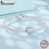 BAMOER 925 Silver Red Heart Charm Ombre Purple Perfume Bottle Pendant for Women DIY Necklace Romantic Gift