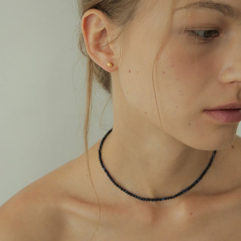 

modernlike 14k gold-filled silver matte oval ball earrings Yellow Gold