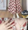 2026 Plus Size French V-neck High-waisted Print Dress - Elegant Slimming Summer Style for Women