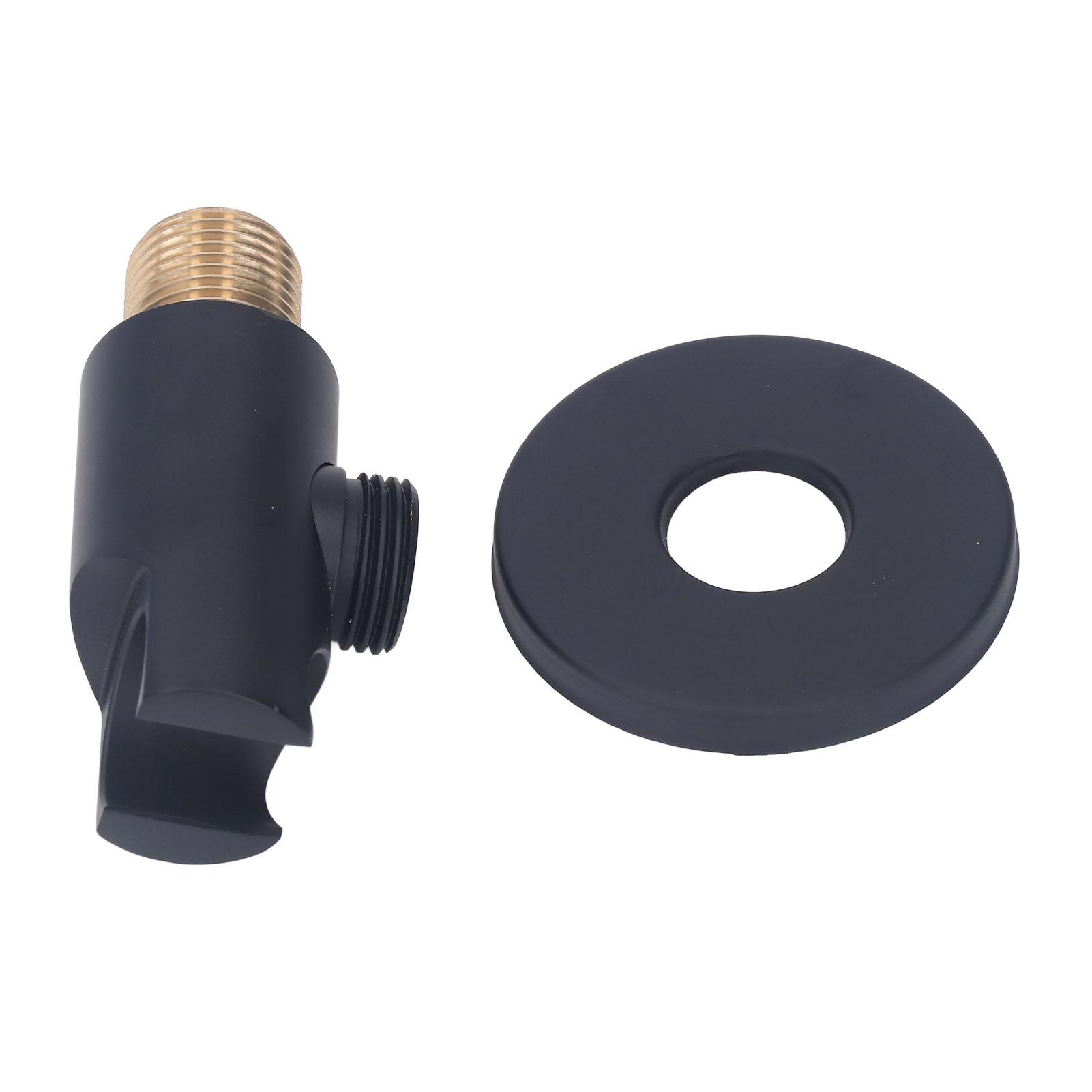 Регулируемый держатель для душевой лейки, медный держатель для ручной душевой лейки для ванной комнаты, черный, круглый