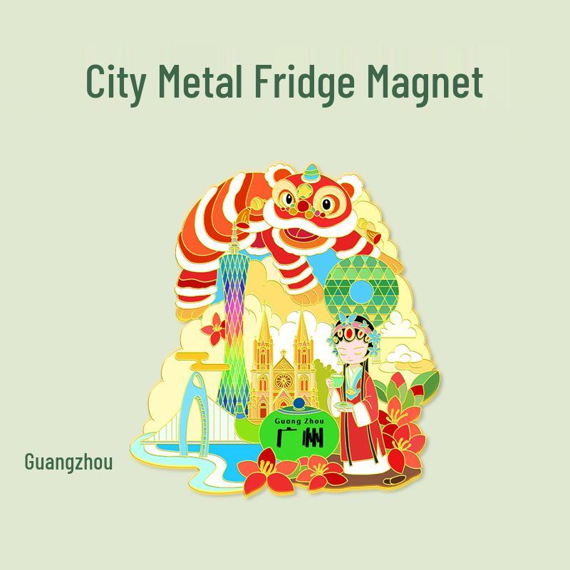 

China Scenic City Metal Refrigerator Magnet: Hangzhou, Xi an, Wuhan, Beijing, Guangzhou, Qingdao, Kunming, Chongqing