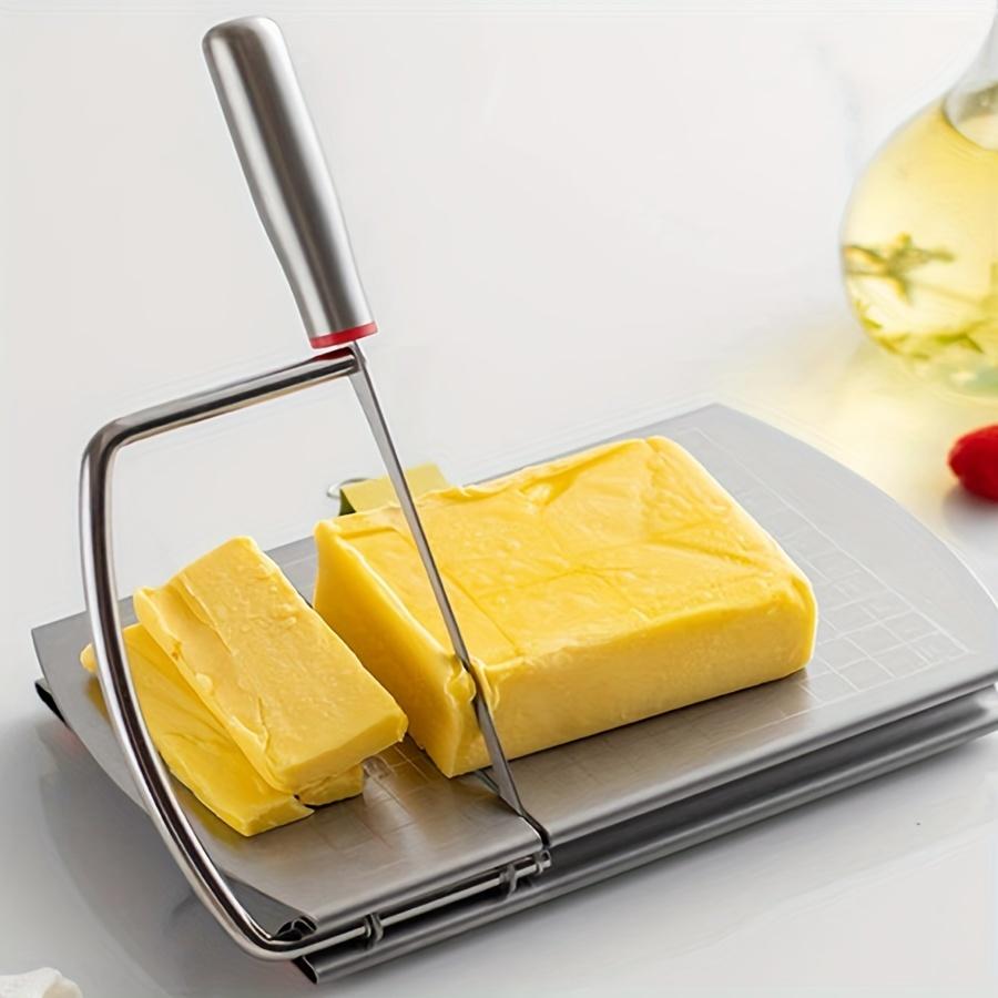 Stainless Steel Cheese Slicer with Scale Butter Cutter Knife Cheese Cutting Board Ham Sausage Slicer Tools Kitchen Gadgets