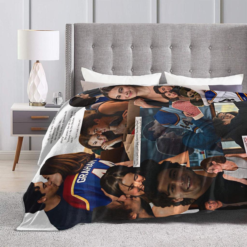Hannah Wells and Garrett Graham Blankets Off Campus Warm Fluffy Plush Throw Blanket For Students Sofa Bed Bedspread Bed Cover