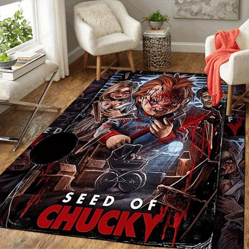 1pc Chucky Pattern Area Rug, Anti slip Non Shedding Stain Resistant Carpet