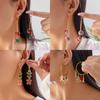 Christmas Theme Alloy Earrings With Suede Tassels Details For Seasonal Wear