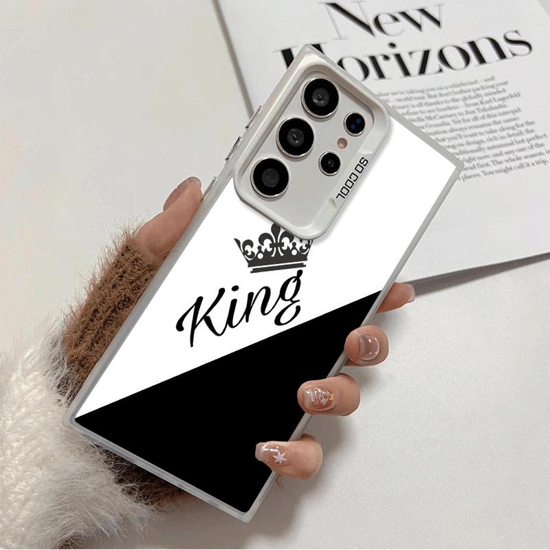 König und Königin Paar Thema Weiche Handyhülle für Samsung Galaxy S24 S25 FE S26 Edge S23 Ultra S22 Plus S21 + Stoßfeste Hülle Rückseite Sh