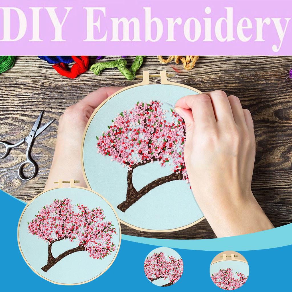 (SU)Full Range Of Embroidered Cross-Stitch Embroidered Fabrics With Floral Kits