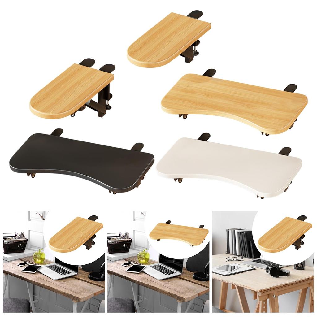 Clamp on Desk Shelf for Workstation with Arm Rest And Organizer