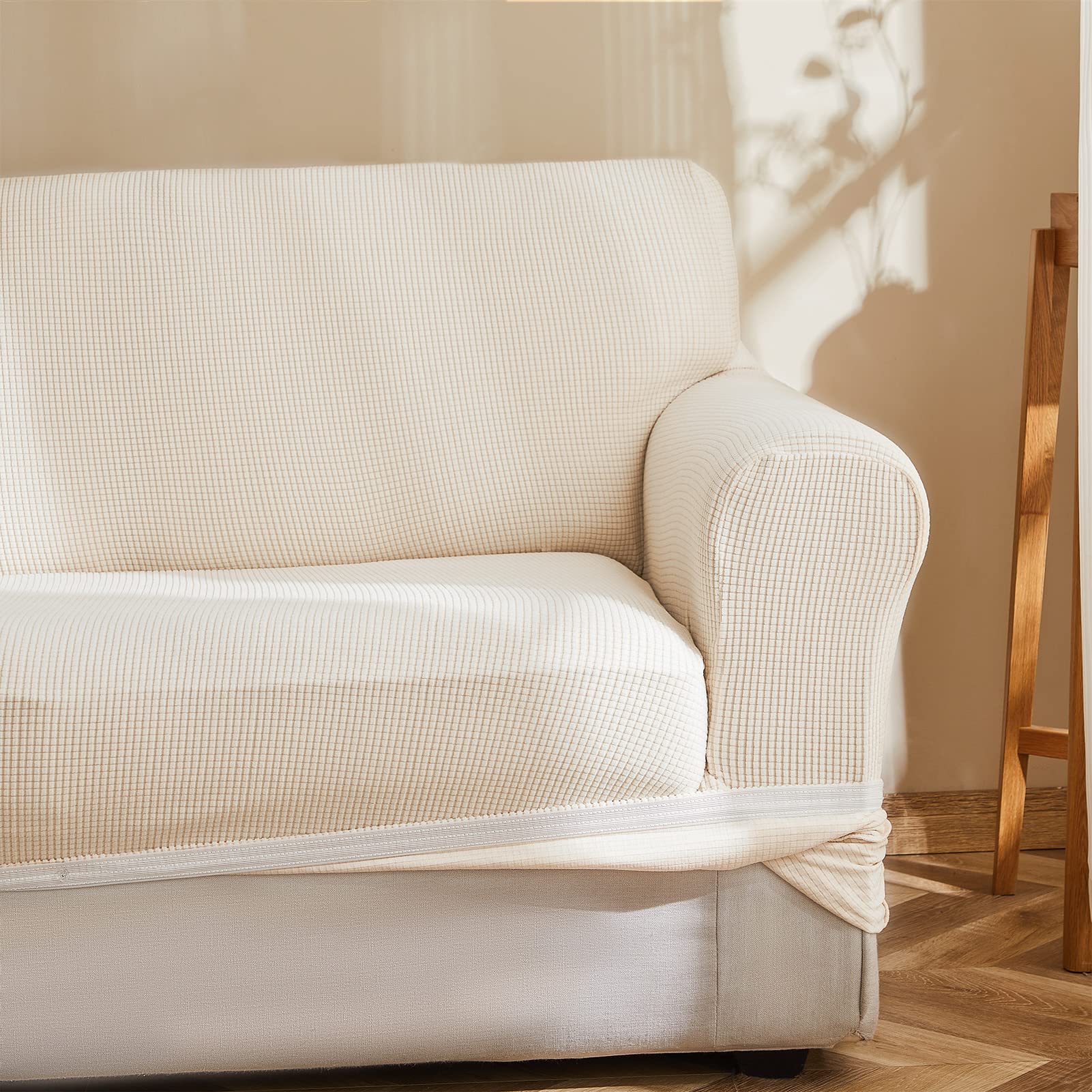 

Диван Topfinel 3 со скандинавским эластичным чехлом, устойчивым к царапинам, подходит для всех сезонов, сиденья, подлокотники, однотонный, стиль, тип, материал, бежевый