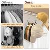 2/5Pcs Durable Circle Ring Hat Hanger Closet Hat Hanger Baseball Cap Rack Organizer Hat Hanging Holder Scarf Towel Tie Storage