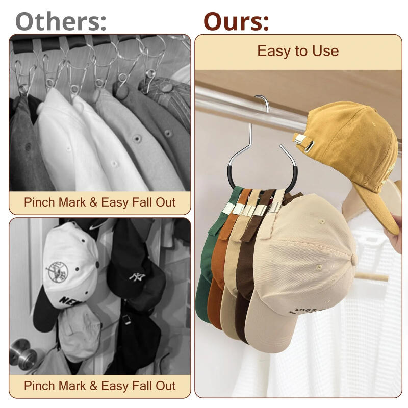 2/5Pcs Durable Circle Ring Hat Hanger Closet Hat Hanger Baseball Cap Rack Organizer Hat Hanging Holder Scarf Towel Tie Storage
