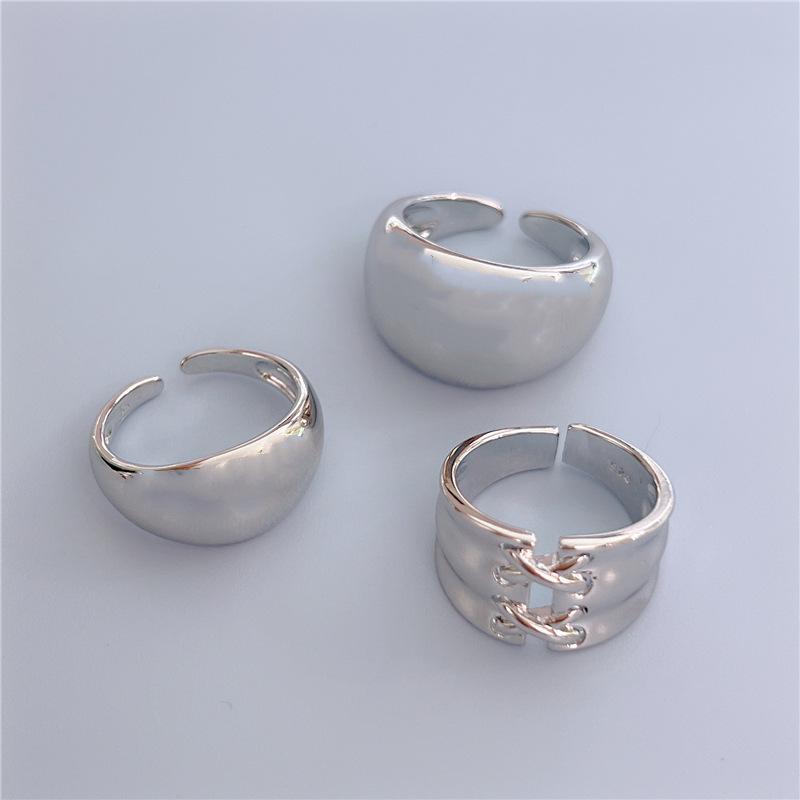 18K Gold-Plated Minimalist Open Adjustable Ring for Women