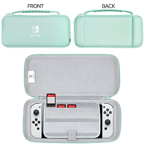 [Licenční produkt Nintendo] Slim Hard Pouch Plus pro Nintendo Switch? Mint Green [Kompatibilní s organickým modelem EL Nintendo Switch a Nintendo S