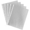 A4 100pcs Transparent Plastic Punched Pockets Folders Filing Thin 11Holes Loose Leaf File Storage Documents Sheet Protectors