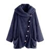 Damenmantel Herbst Winter Umlegekragen Mantel Damen Oversized Warme Teddybär Jacke Damen Plüschmantel Strickjacke