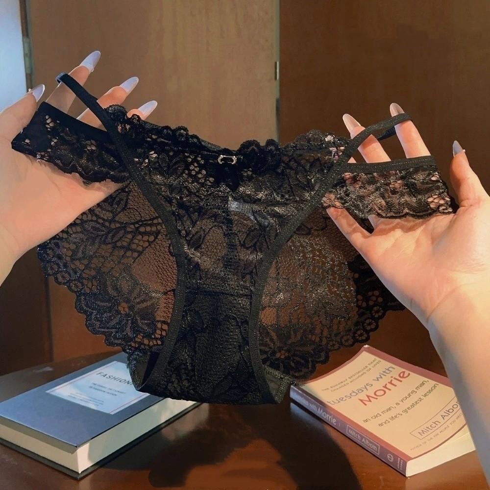 Hollow Out See-through Panties Transparent Women's Underwear Lingerie Lace Panties Gifts