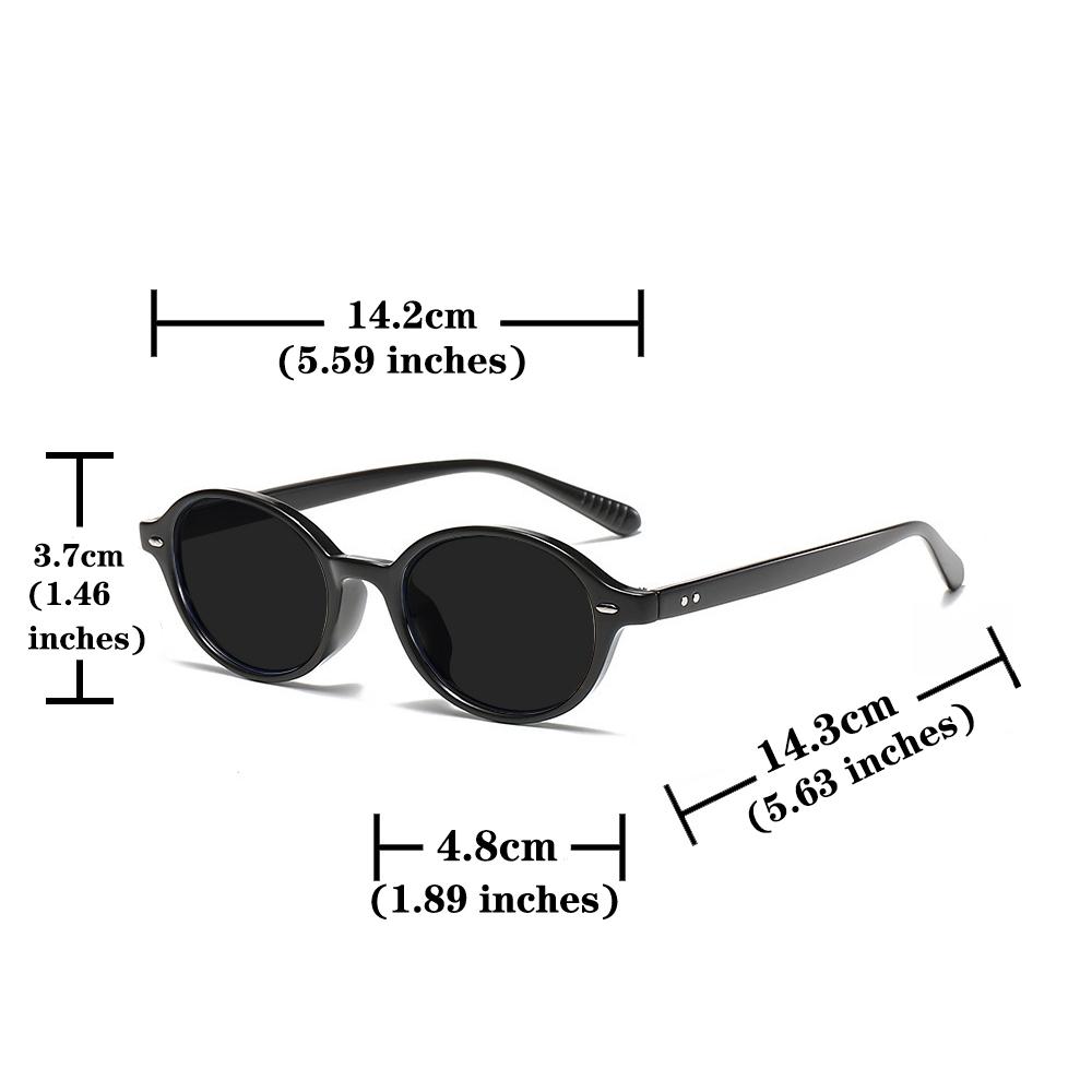 New Vintage Oval Sunglasses Women Men Luxury Brand Small Rectangle Sun Glasses Female Small Ellipse Eyewear