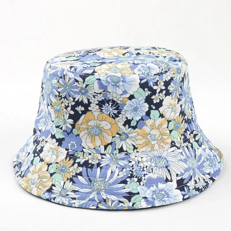 Spring and Summer Cotton Print Bucket Hat Fisherman Hat Outdoor Travel Sun Cap For Men And Women 160
