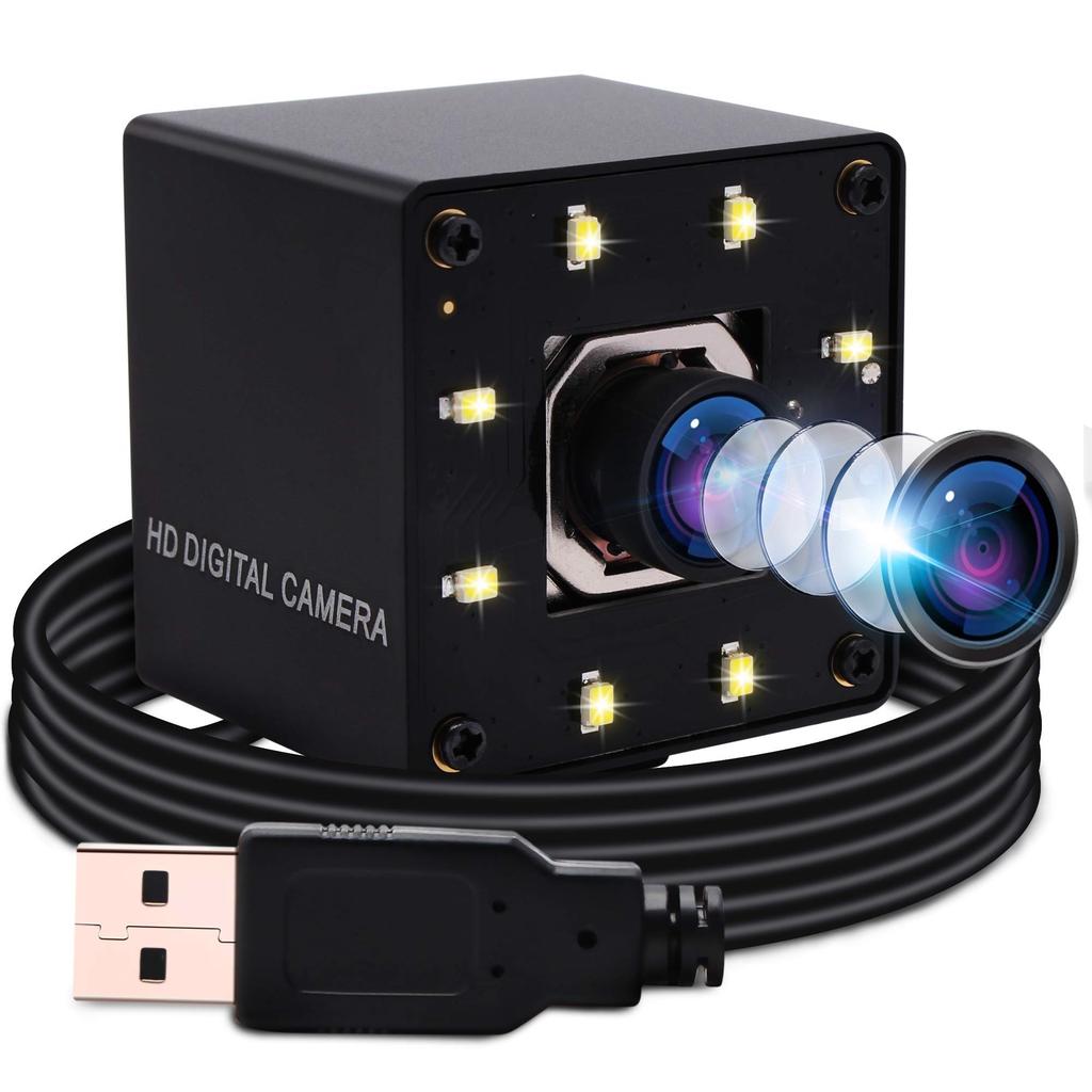 4K USB kamera s ELP LED nočním USB webkamerou pro UVC USB světlo Barn IMX415 USB zabezpečení PC Plug and Play pro Jetson Nano Autofokus, 100°