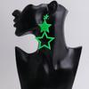 Star Earrings for Women Neon Color Hollow Star Dangle Earrings Sparkle-Star Drop Earrings Jewelry Gift Valentines Day