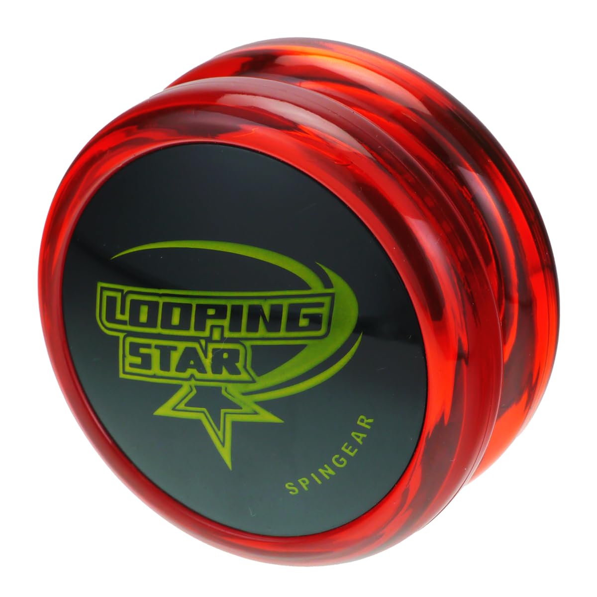 SpinGear Looping with video lesson QR Loop the Loop Red x Beginner-friendly yo-yo, Star, code, (Clear Black)