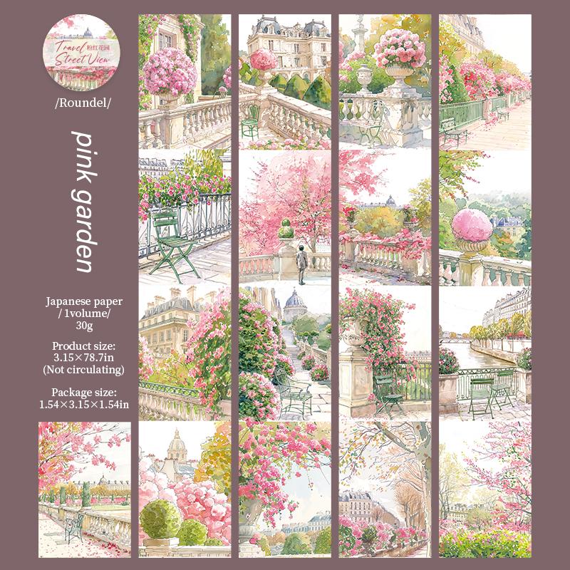 Velká velikost Páska Cesta Příroda Krása Pouliční krajina Páska Scrapbook DIY Ruční účet Obal na mobilní telefon Dekorace zápisníku